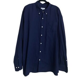 PETER MILLAR Long Sleeve Button Down Shirt XXL Dark Navy Blue Exl Cond!